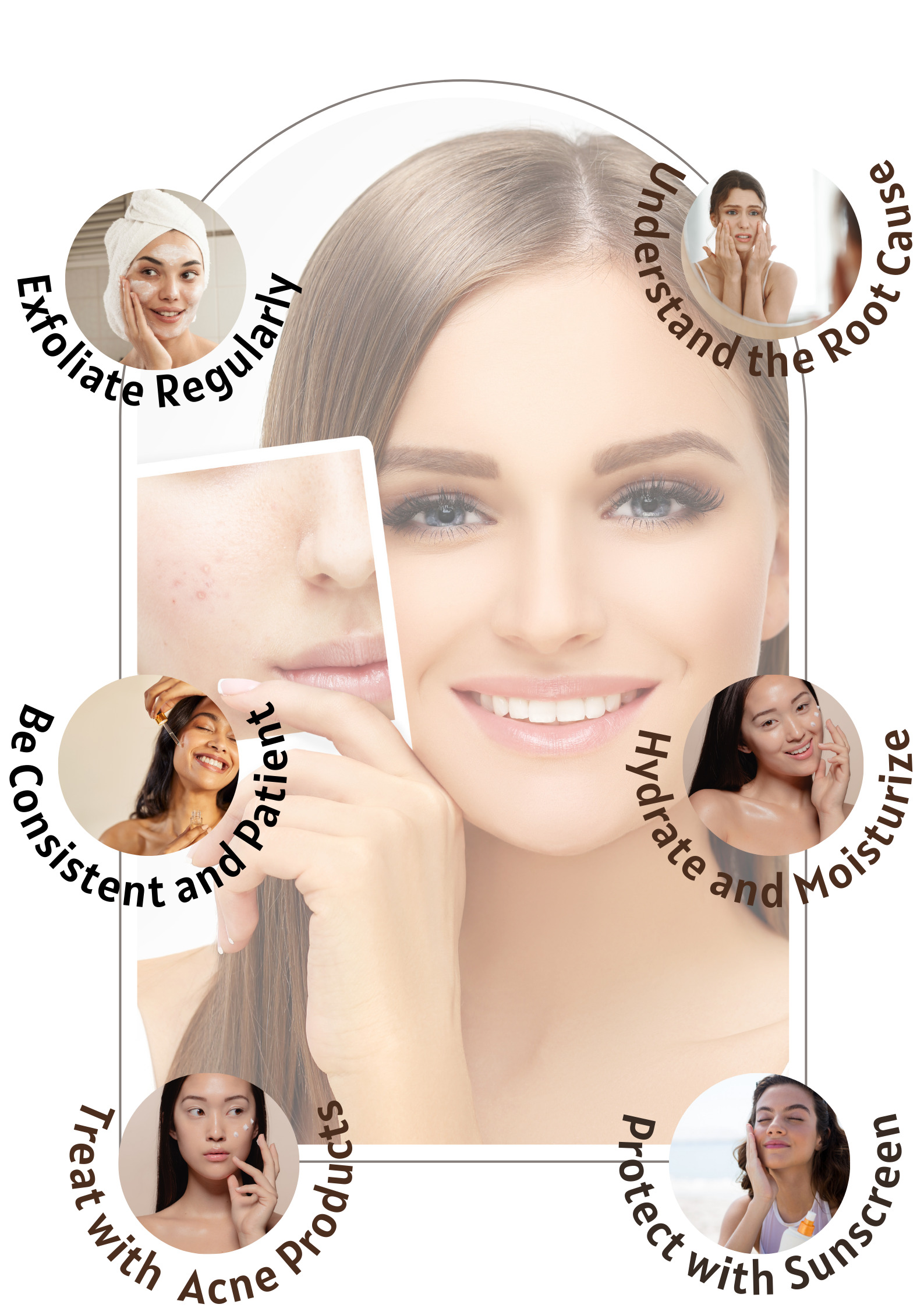 brown and beige organic skincare poster template